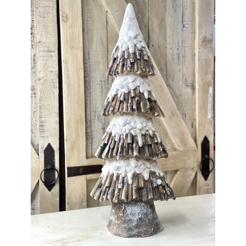 Snow Covered 30 Inch Ceramic Twig Tree