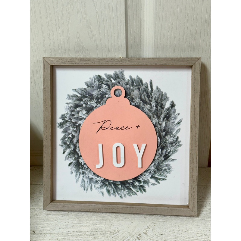 10 Inch Peace And Joy Wall Art