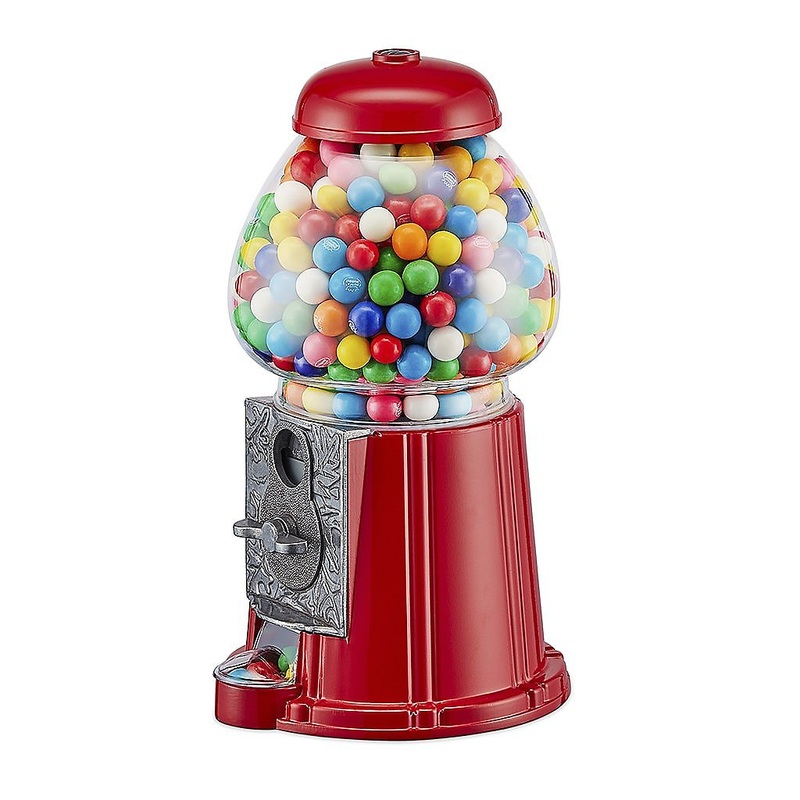 Red American Style Money Box Coin Bank Gumball Sweet Candy Dispenser Machine