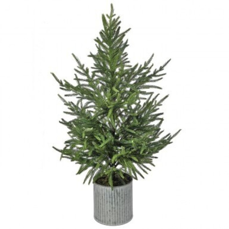 Natural And Green Potted Norfolk Pine Tree 36"