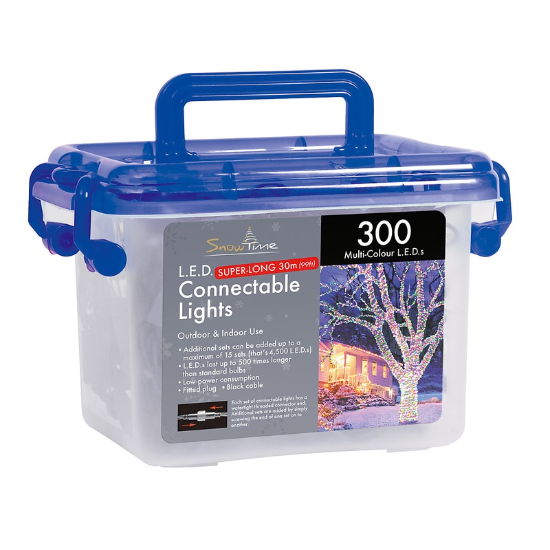 Tub of 300 Connectable Lights Multi LEDs Twinkling