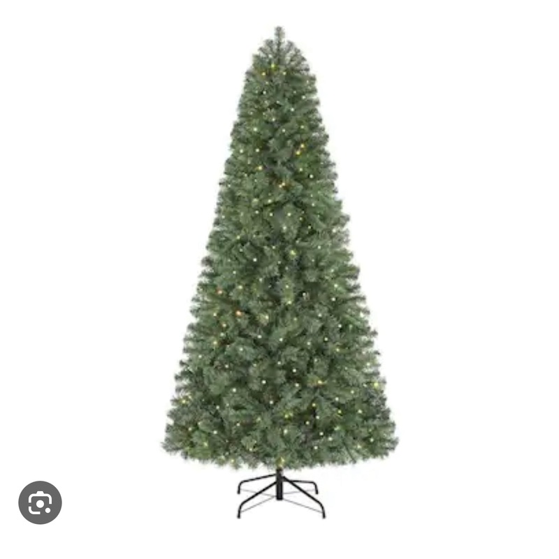 Home Accents Holiday 6.5ft Festive Pine LED Pre-Lit Home Accents Holiday Tree Open Box