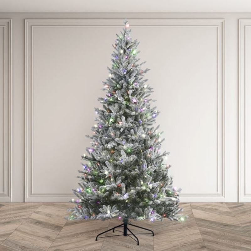 6.5ft Pre-Lit Frosted Dalton Fir Christmas Tree