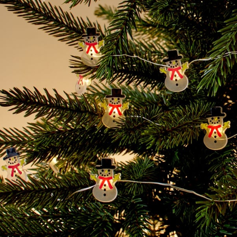20 LED Snowman Novelty String Lights
