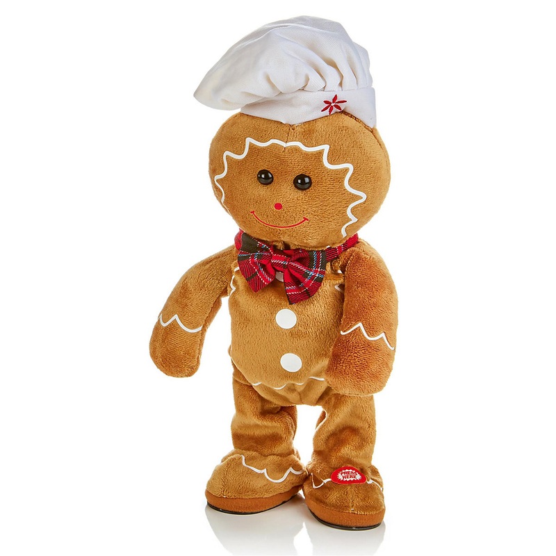 Premier - Battery Operated Singing and Dancing Gingerbread Man, 35cm