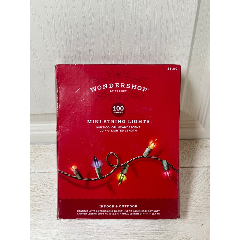 Wondershop 100 Mini String Lights Multicolor Incandescent