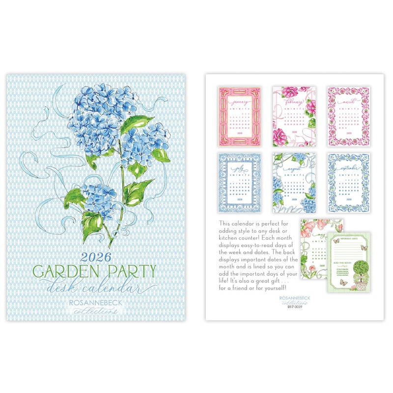 2026 Desk Calendar Garden Party