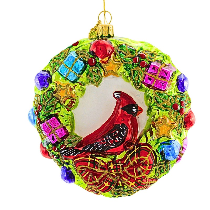 Wreath With Christmas Cardinal 61345