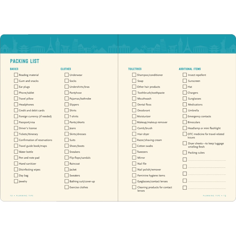 Travel Checklist Journal