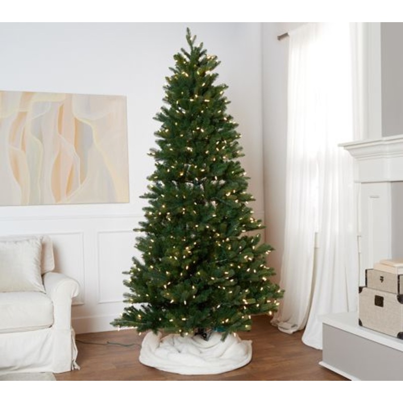 Santa's Best 7.5 Foot Grand Spruce Tree With Faceted Bulbs-LIGHTS DO NOT WORK