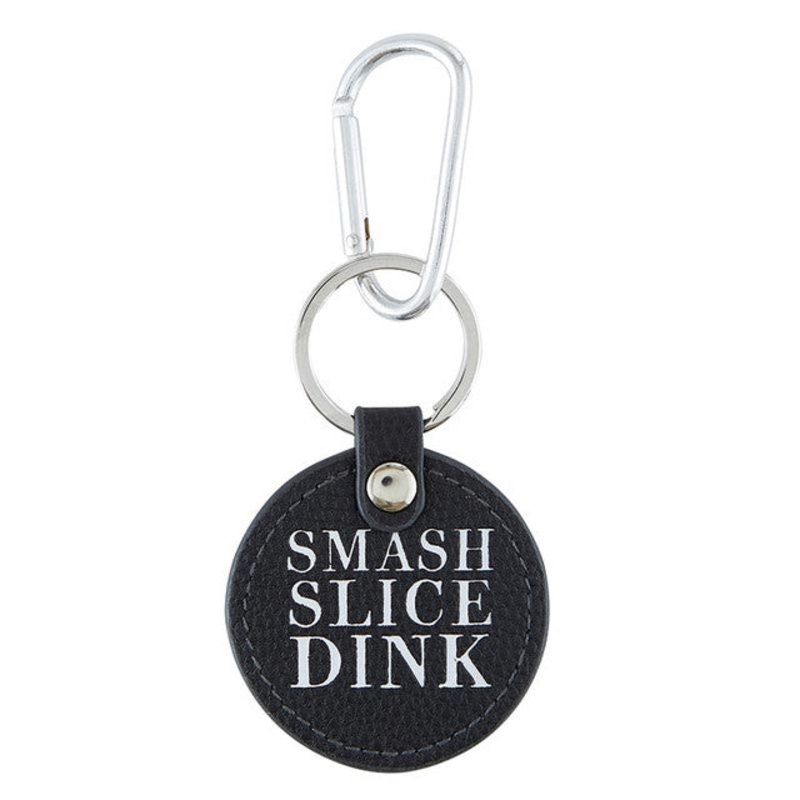 "Smash Slice Dink" Round Leather Keychain