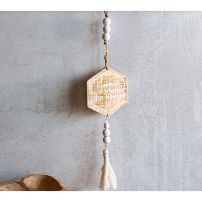 "Home Is Where the Heart Is" Beaded Hanger