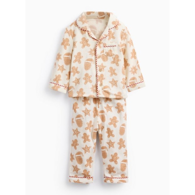 Baby Christmas Gingerbread Print Pyjamas 12-18 months