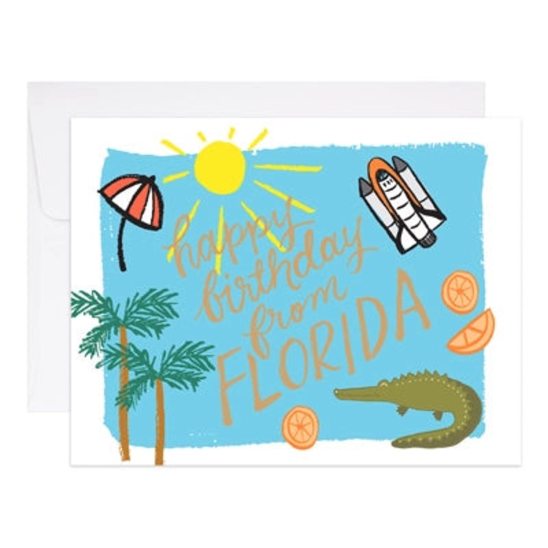 "Happy Birthday from Florida" Card