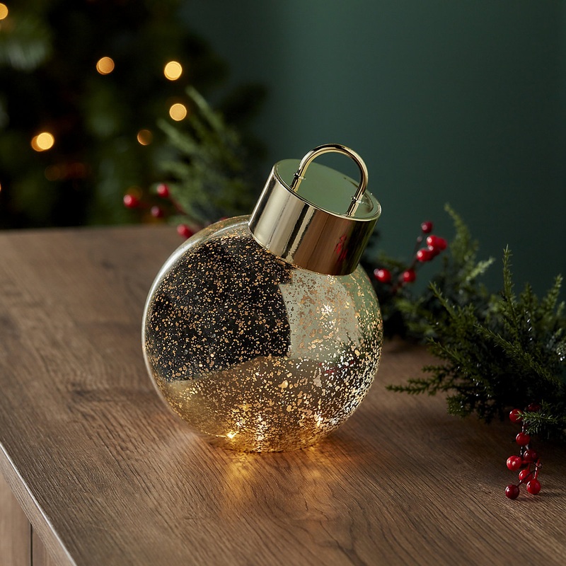 Warm white LED Bauble Freestanding Silhouette (H) 190mm