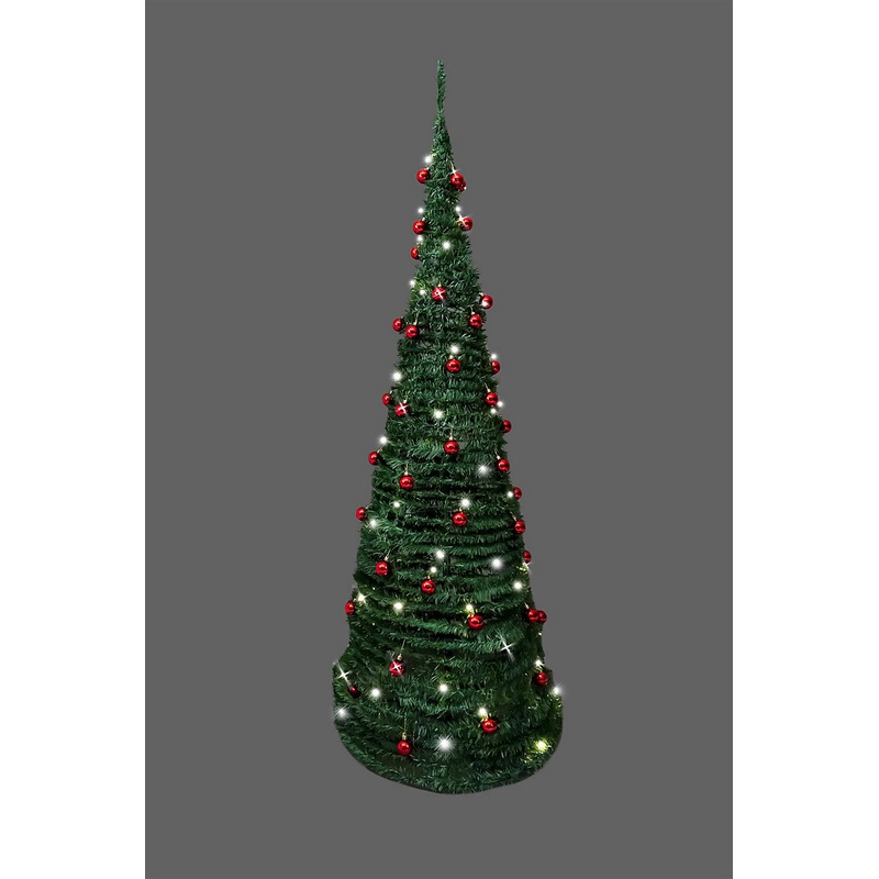 Shatchi Prelit Pre 5FT Green Pop up Christmas Tree LED Warm White Lights