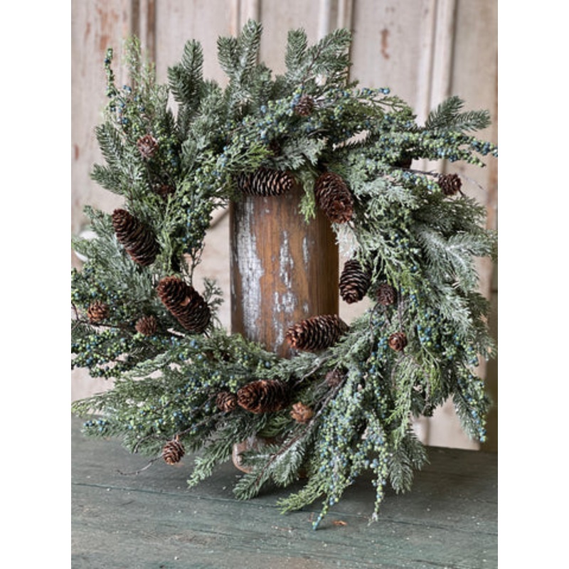 24" Greensleeves Pine Wreath