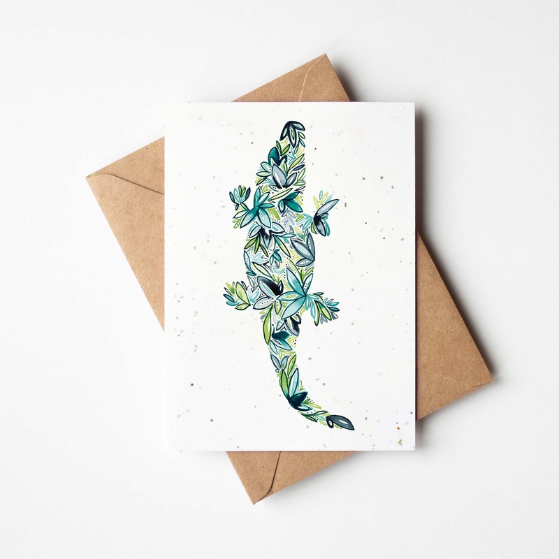 Alligator Plantable Greeting Card