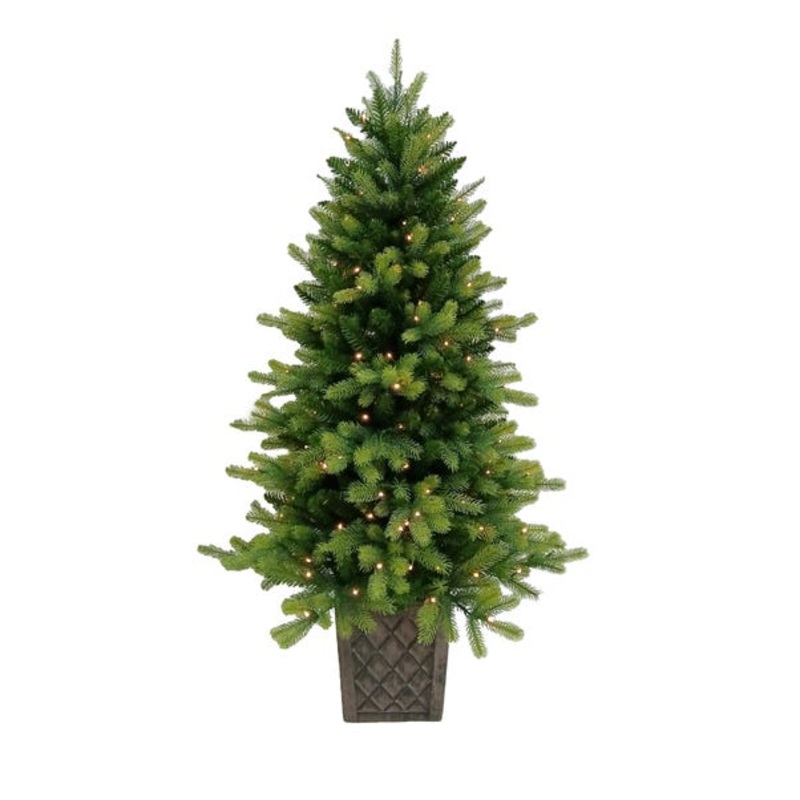 4.5ft Pre-Lit Oakley Fir Christmas Tree