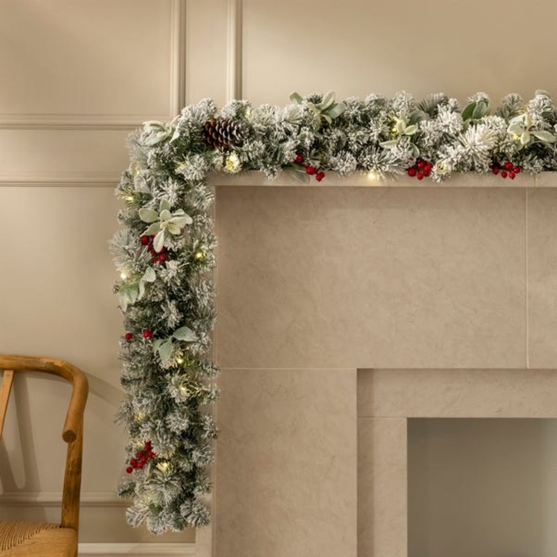 6ft Light Up Winter Solstice Garland