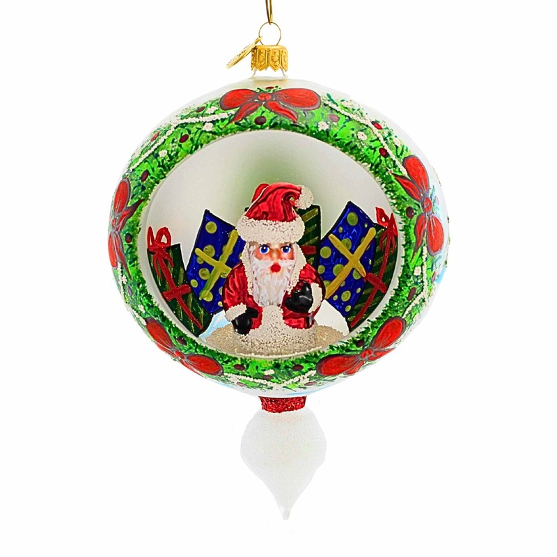 3D Santa In Glass Ball 64401