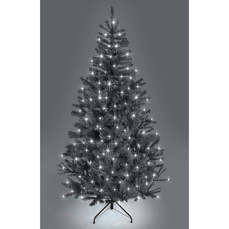 5FT Prelit Black Alaskan Pine Christmas Tree White LEDs