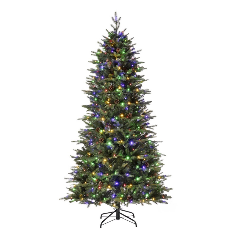 Glitzhome 7-1/2 ft. Full LED 500 ct Classic Fir Christmas Tree