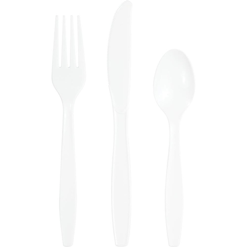 288 pc Bulk White Assorted Cutlery