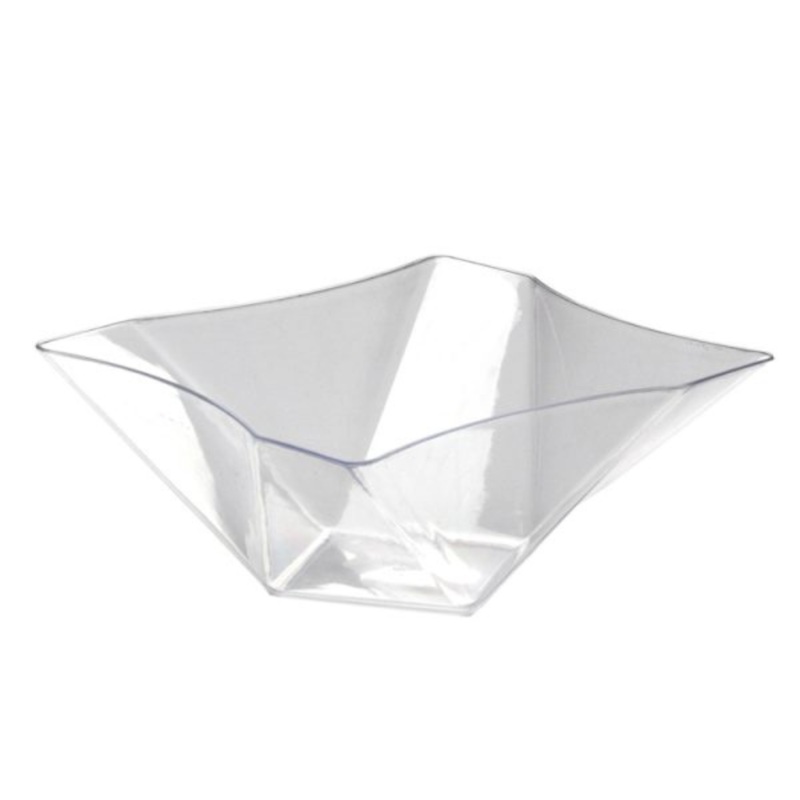 41 OZ. TWIST SQUARE SERVING BOWLS  CLEAR