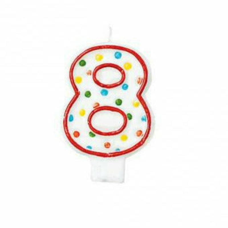 Polka Dots #8 Flat Molded Candle
