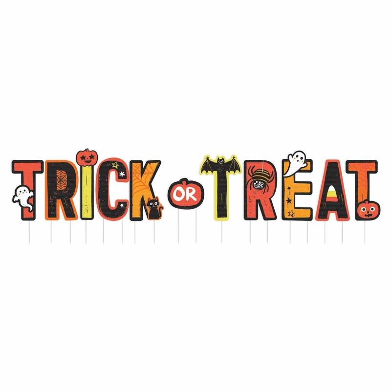 Trick-or-Treat Yard Stakes