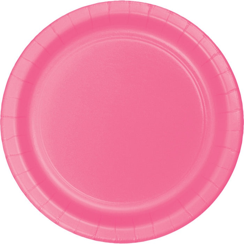 240 pc Bulk Candy Pink Sturdy Style 8.75 inch Dinner Plates