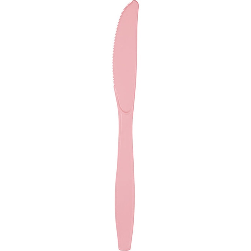 Classic Pink Plastic Knives (24/Pkg)