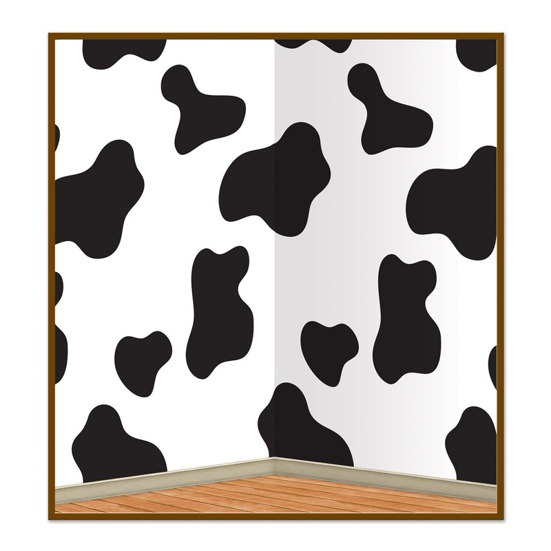 6 Pack Bulk Cow Print Party Backdrop
