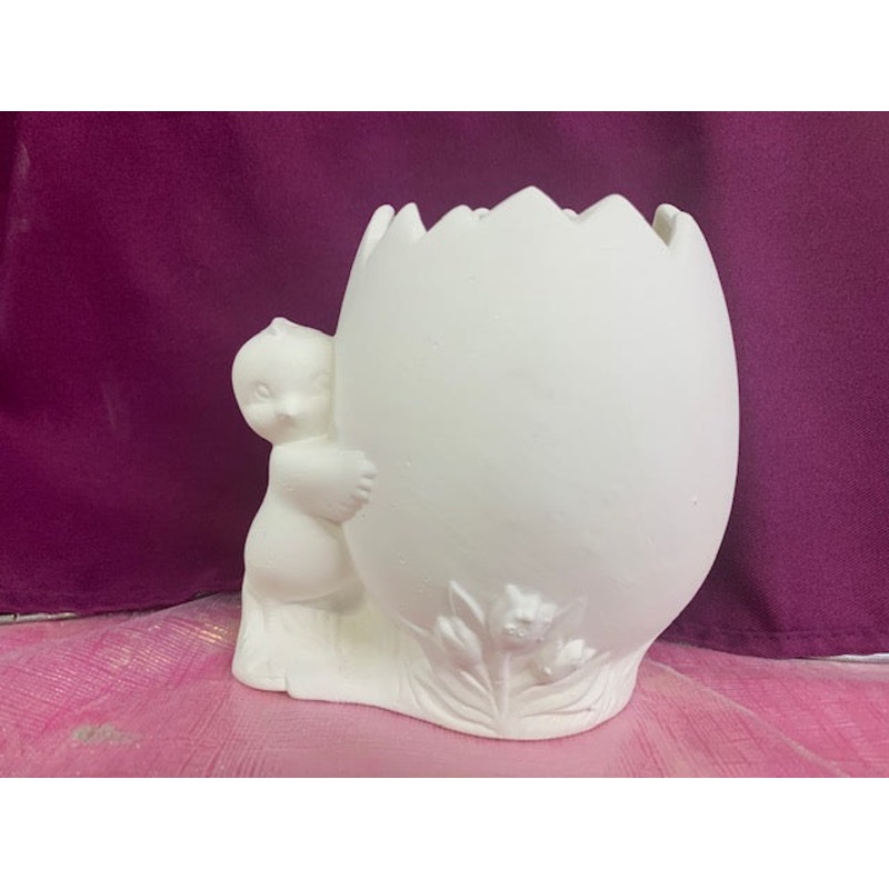 Easter Chick Cuddling Egg Vase