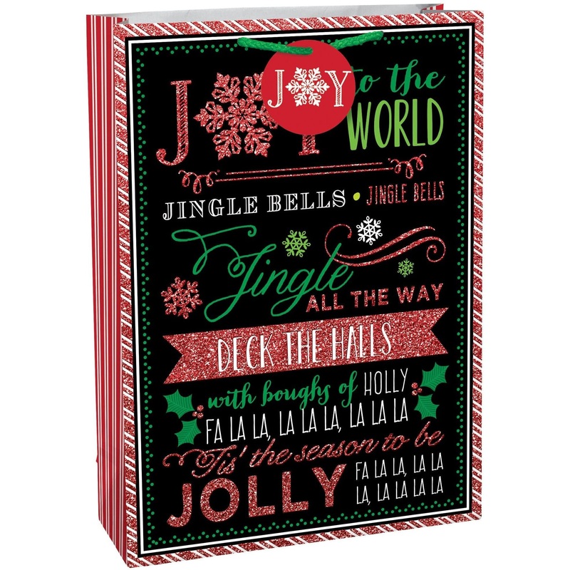 Whimsical Chalkboard Carols Jumbo Bag