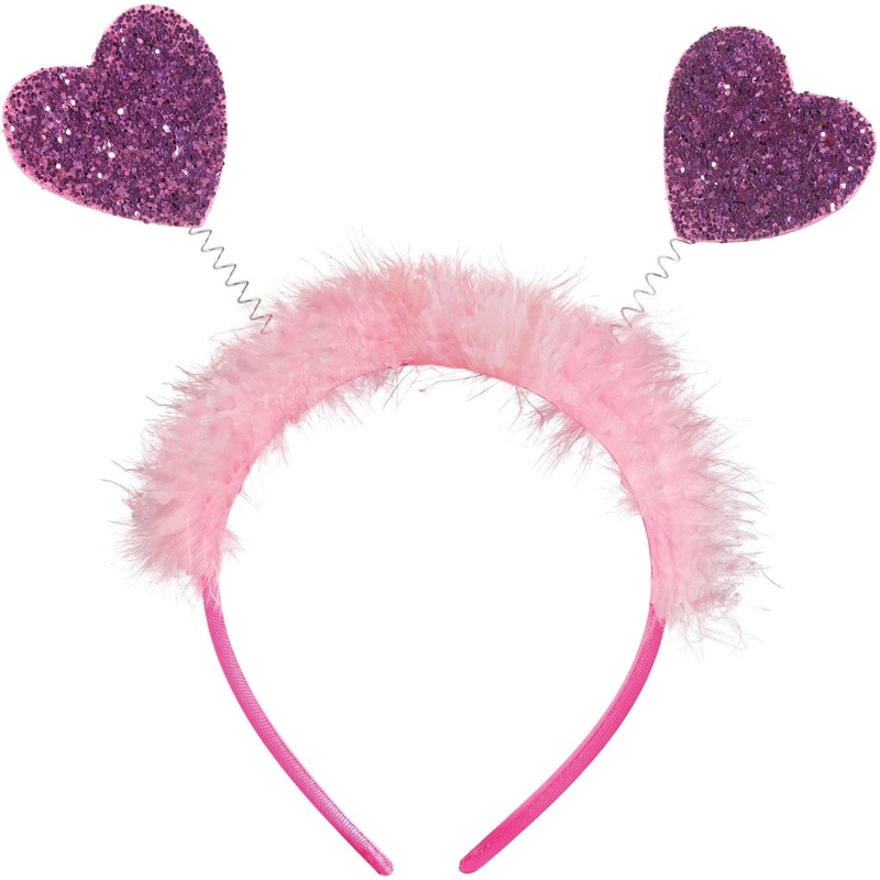 Valentines Pink Heart Head Bopper