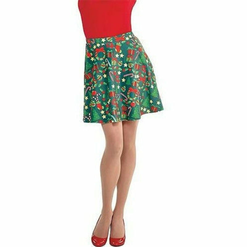 Adult Colorful Christmas Skirt