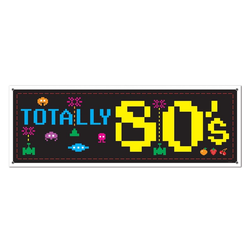 12 Pack Bulk 80's Party Sign Banner