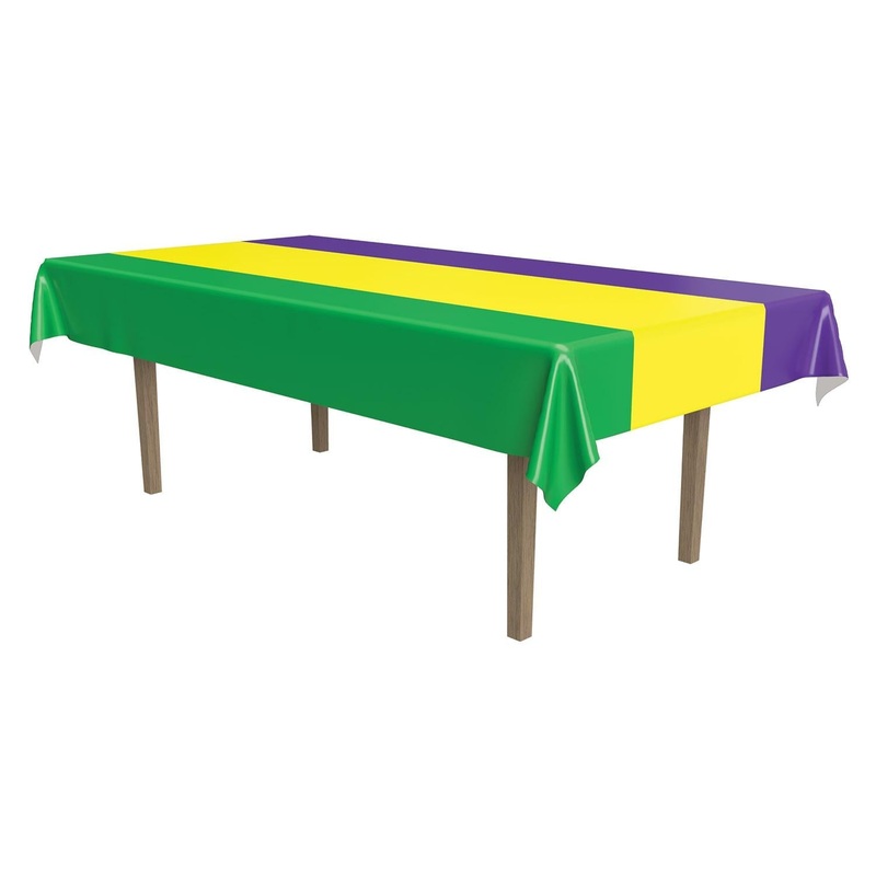 12 Pack Bulk Mardi Gras Tablecover