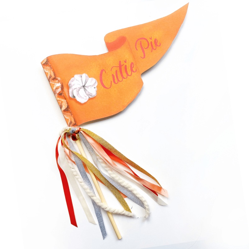 "Cutie Pie" Thanksgiving Party Pennant