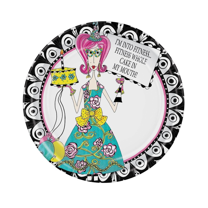 96 Pack Bulk Dolly Mama's Adult Celebration Party Paper Plates 9 inch