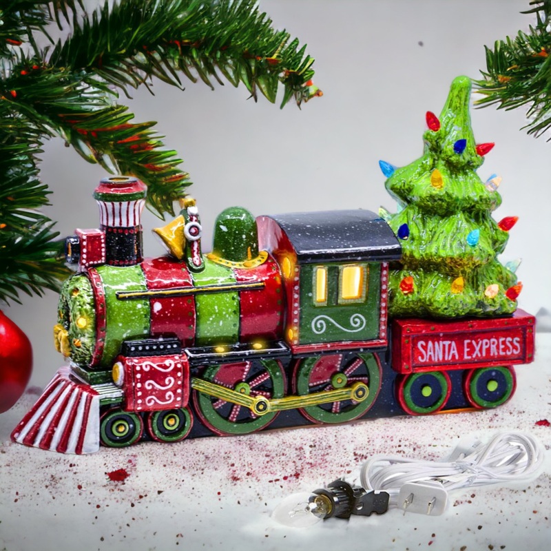 Christmas Train with Tree Lights