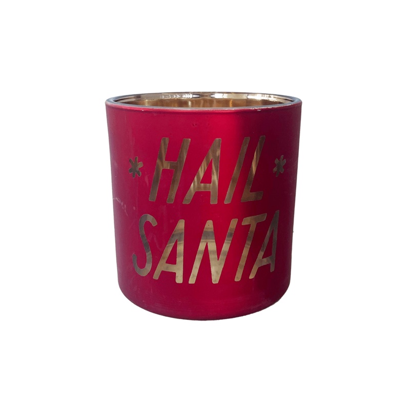 "Hail Santa" Candle Holder
