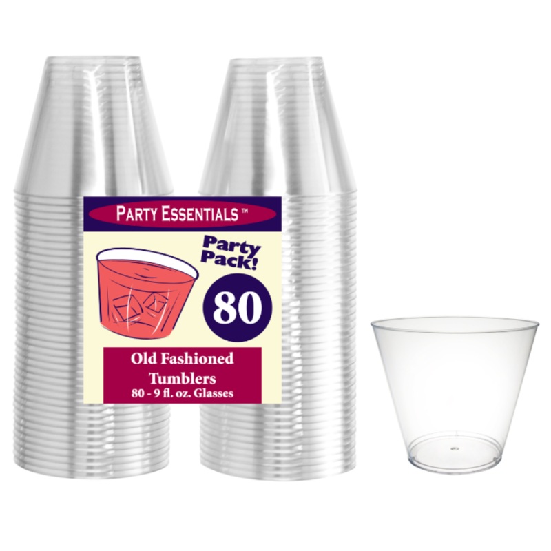 9 OZ. TUMBLERS  CLEAR 80 CT.