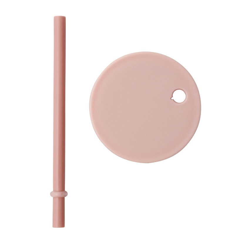 Kids Personal Drinking Glass Straw Lid - Pink