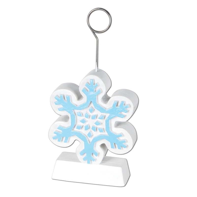 6 Pack Bulk Christmas Snowflake Photo/Balloon Holder