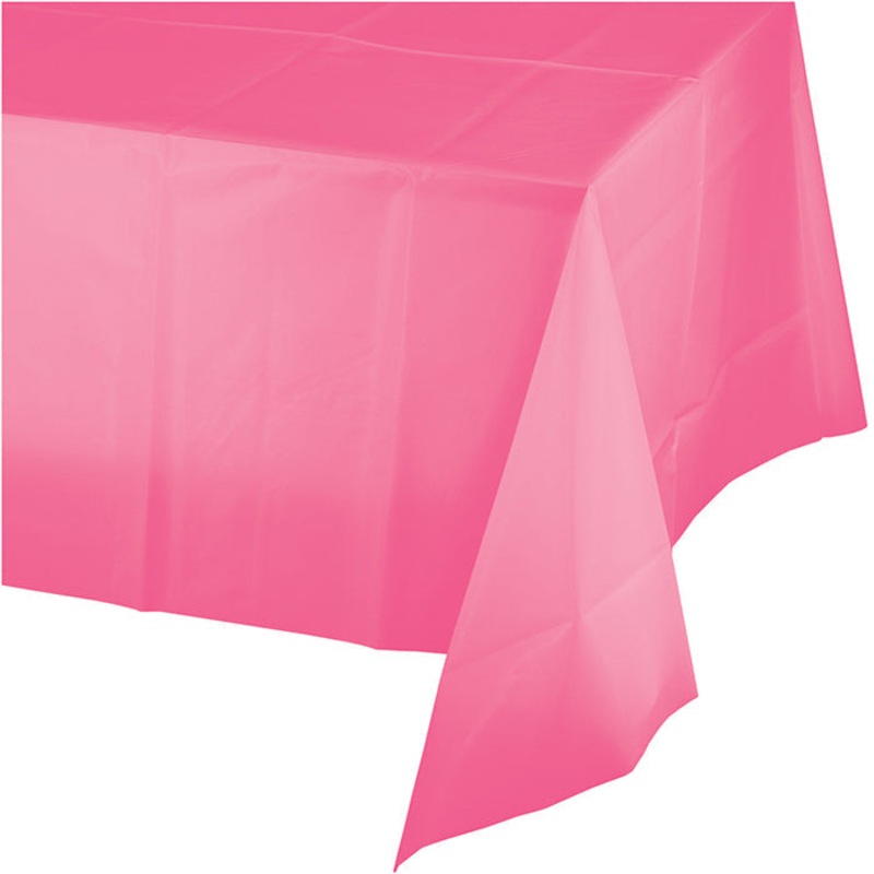 12 pc Bulk Candy Pink Value Friendly Plastic Table Cover