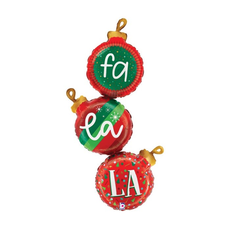 43"PKG FA LA LA ORNAMENTS SHAPE BALLOON