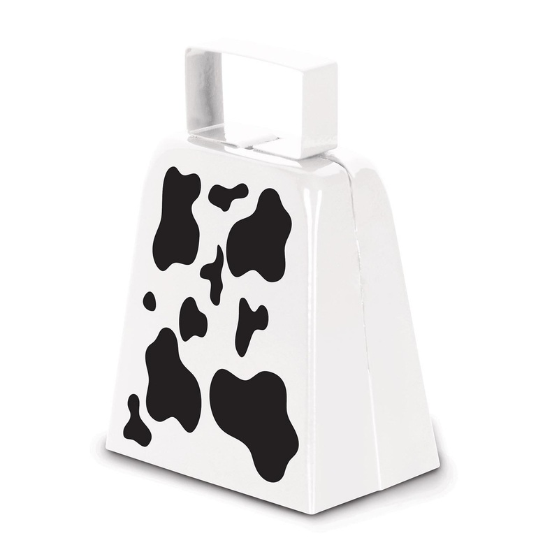 12 Pack Bulk Cow Print Cowbell